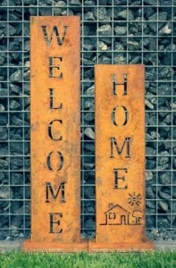 Welcome-Home-Edelrost-Staender-